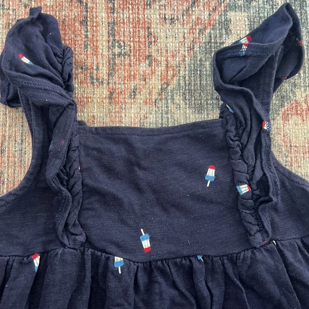 BabyGap Toddler Girl Navy Blue Popsicle Print Dress Size 3t